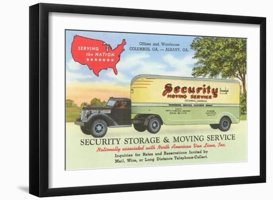 Security Moving and Storage Advertisement-null-Framed Art Print