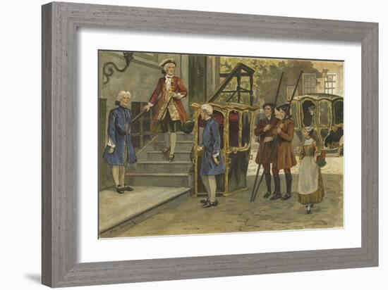 Sedan Chair and Sleigh, Netherlands, Mid 18th Century-Willem II Steelink-Framed Giclee Print