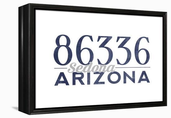 Sedona, Arizona - 86336 Zip Code (Blue)-Lantern Press-Framed Stretched Canvas