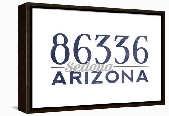 Sedona, Arizona - 86336 Zip Code (Blue)-Lantern Press-Framed Stretched Canvas