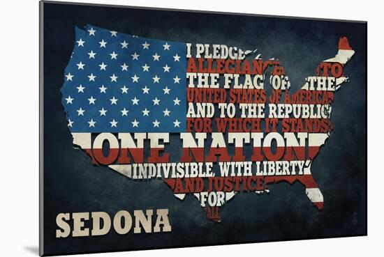 Sedona, Arizona - Americana - Pledge of Allegiance-Lantern Press-Mounted Art Print