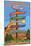 Sedona Arizona - Destination Signpost (Rock List)-Lantern Press-Mounted Art Print