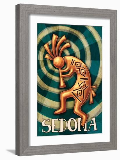 Sedona, Arizona - Kokopelli-Lantern Press-Framed Art Print