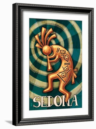 Sedona, Arizona - Kokopelli-Lantern Press-Framed Art Print