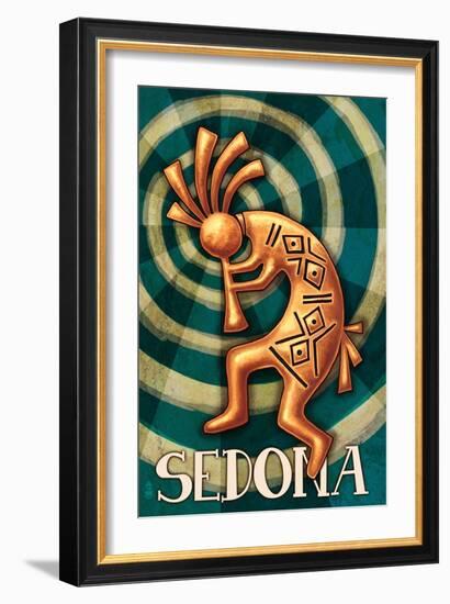 Sedona, Arizona - Kokopelli-Lantern Press-Framed Art Print