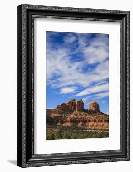 Sedona, Arizona, USA. Cathedral Rock, red rock formations-Jolly Sienda-Framed Photographic Print