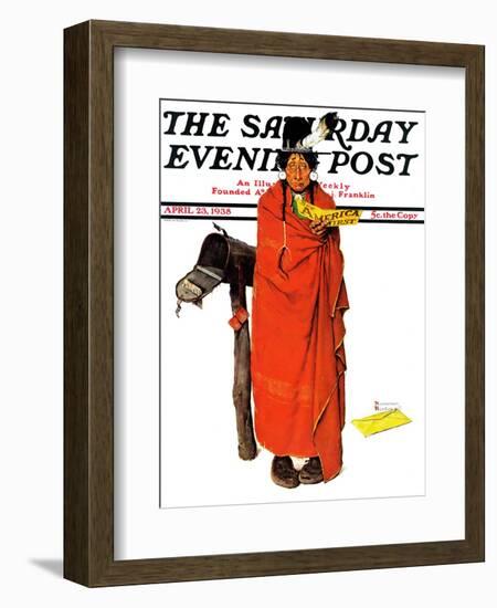 "See America First" Saturday Evening Post Cover, April 23,1938-Norman Rockwell-Framed Giclee Print