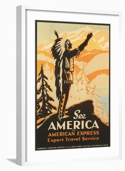 See America Travel Poster-null-Framed Art Print