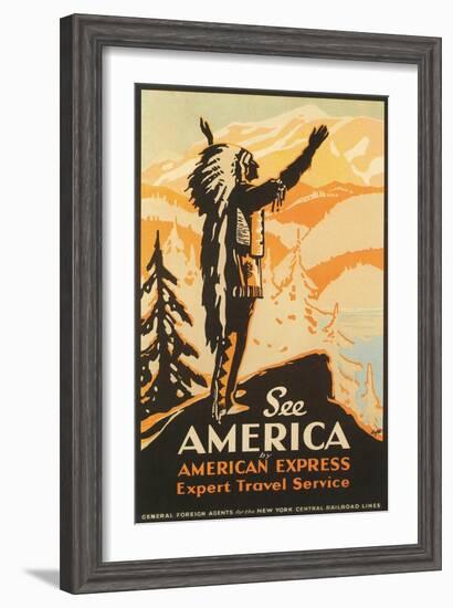 See America Travel Poster-null-Framed Art Print