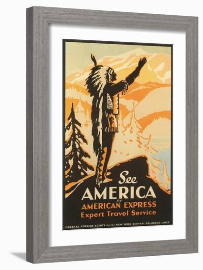 See America Travel Poster-null-Framed Art Print