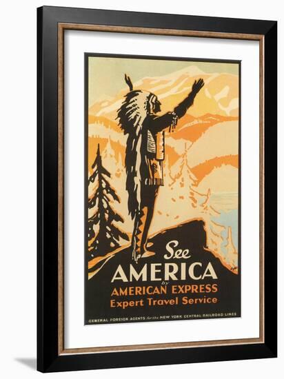 See America Travel Poster-null-Framed Art Print