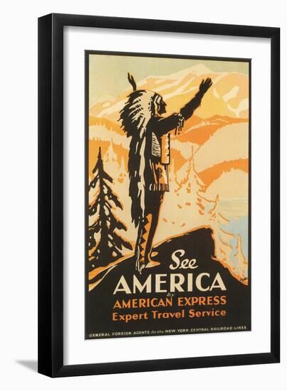 See America Travel Poster-null-Framed Art Print