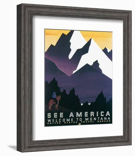 See America, Welcome to Montana-Martin Weitzman-Framed Art Print