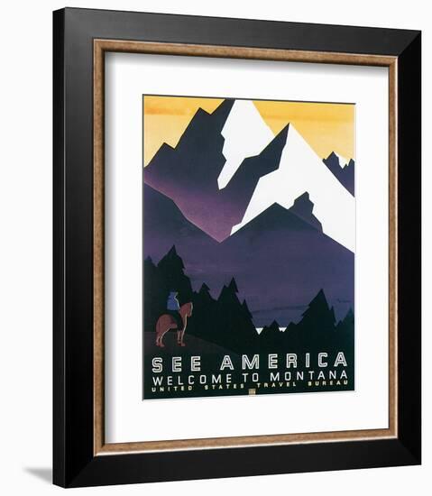 See America, Welcome to Montana-Martin Weitzman-Framed Art Print