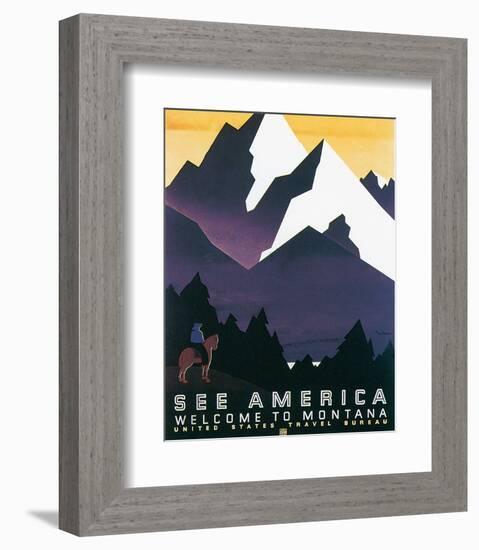 See America, Welcome to Montana-Martin Weitzman-Framed Art Print