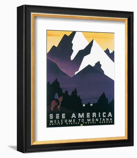 See America, Welcome to Montana-Martin Weitzman-Framed Art Print