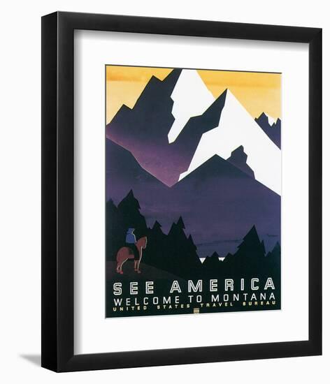 See America, Welcome to Montana-Martin Weitzman-Framed Art Print