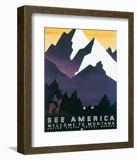 See America, Welcome to Montana-Martin Weitzman-Framed Art Print