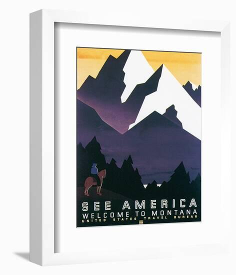 See America, Welcome to Montana-Martin Weitzman-Framed Art Print