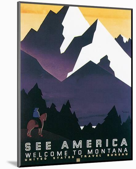 See America, Welcome to Montana-Martin Weitzman-Mounted Art Print