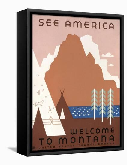 See America Welcome to Montana-Jerome Henry Rothstein-Framed Premier Image Canvas