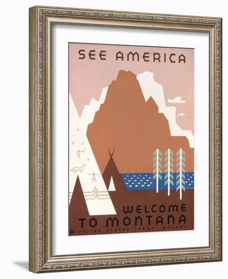 See America Welcome to Montana-Jerome Henry Rothstein-Framed Giclee Print