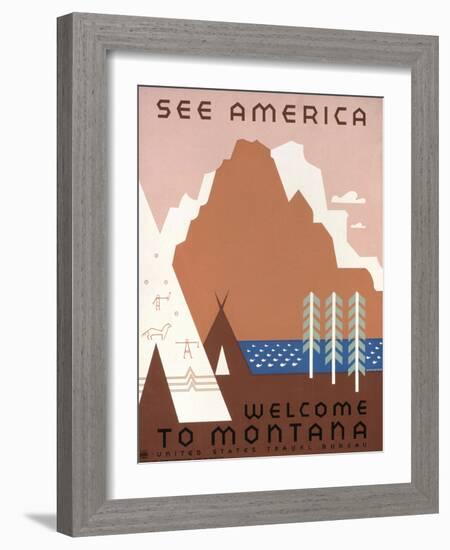 See America Welcome to Montana-Jerome Henry Rothstein-Framed Giclee Print
