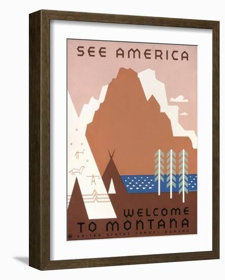 See America Welcome to Montana-Jerome Henry Rothstein-Framed Giclee Print