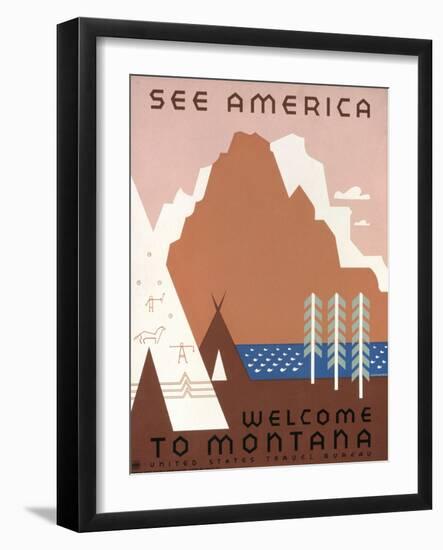 See America Welcome to Montana-Jerome Henry Rothstein-Framed Giclee Print