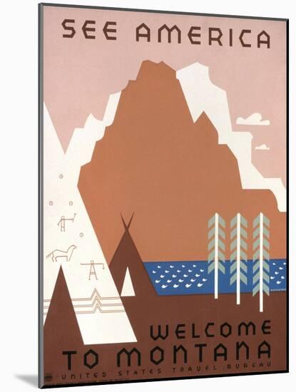 See America Welcome to Montana-Jerome Henry Rothstein-Mounted Giclee Print