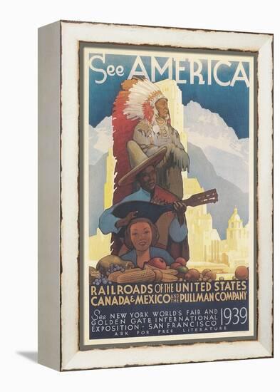 See American Travel Poster-null-Framed Stretched Canvas