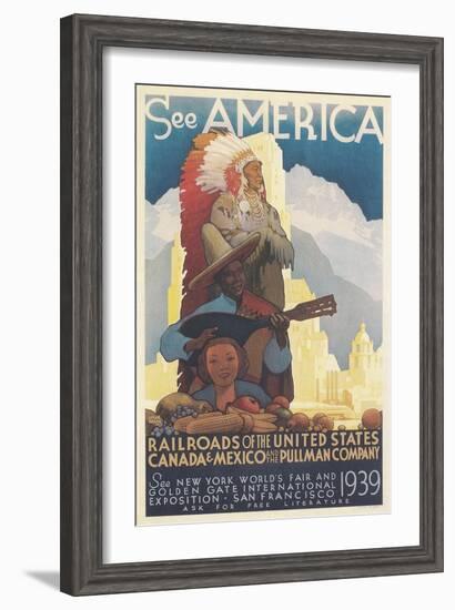 See American Travel Poster-null-Framed Art Print