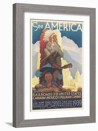 See American Travel Poster-null-Framed Art Print