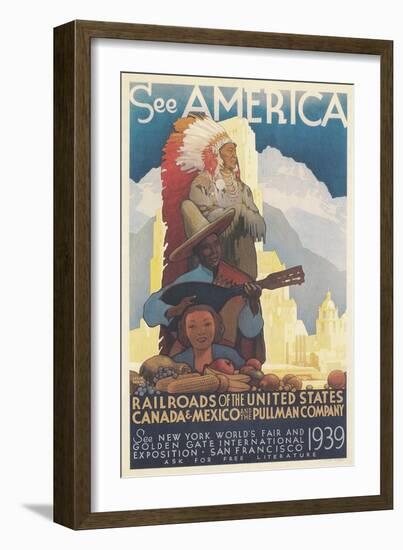 See American Travel Poster-null-Framed Art Print