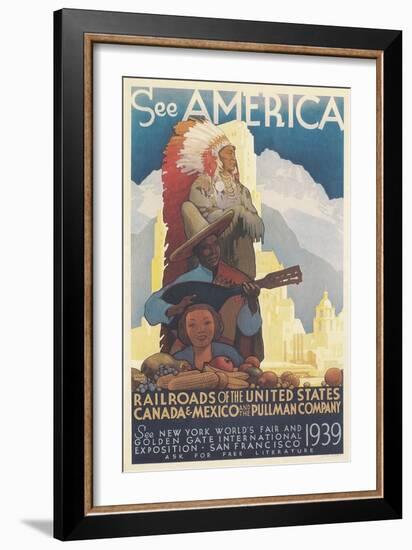 See American Travel Poster-null-Framed Art Print