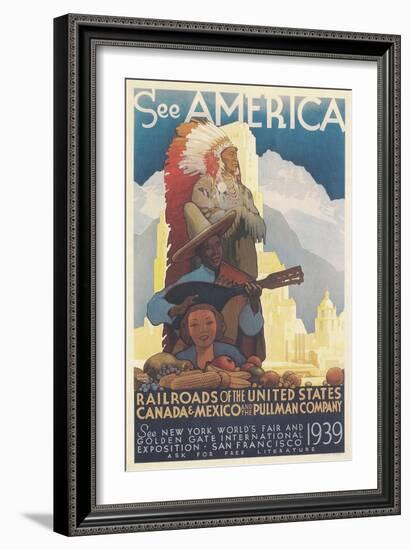 See American Travel Poster-null-Framed Art Print