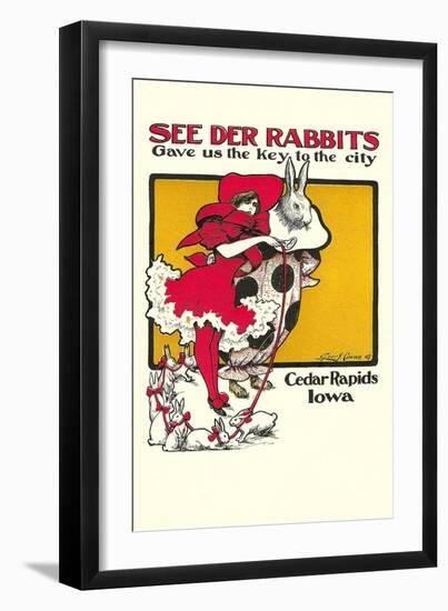 See Der Rabbits, Cedar Rapids, Iowa-null-Framed Art Print