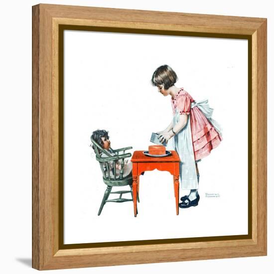 ’See How Easy It Is’-Norman Rockwell-Framed Premier Image Canvas