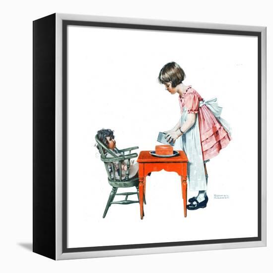 ’See How Easy It Is’-Norman Rockwell-Framed Premier Image Canvas