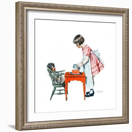 ’See How Easy It Is’-Norman Rockwell-Framed Giclee Print