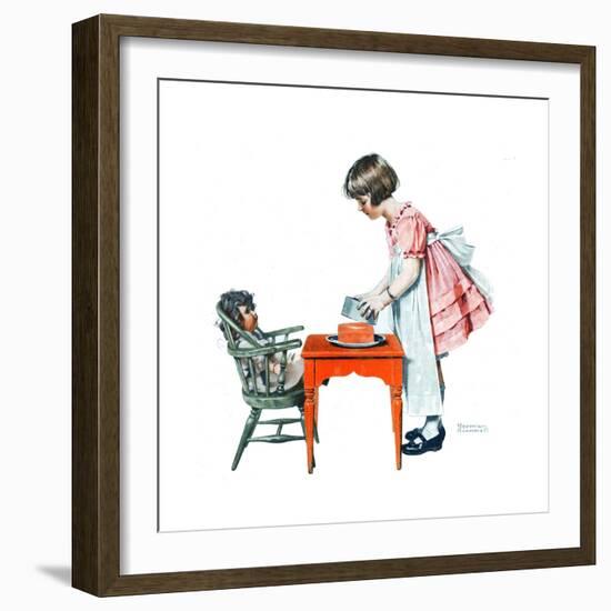 ’See How Easy It Is’-Norman Rockwell-Framed Giclee Print