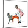 ’See How Easy It Is’-Norman Rockwell-Mounted Giclee Print