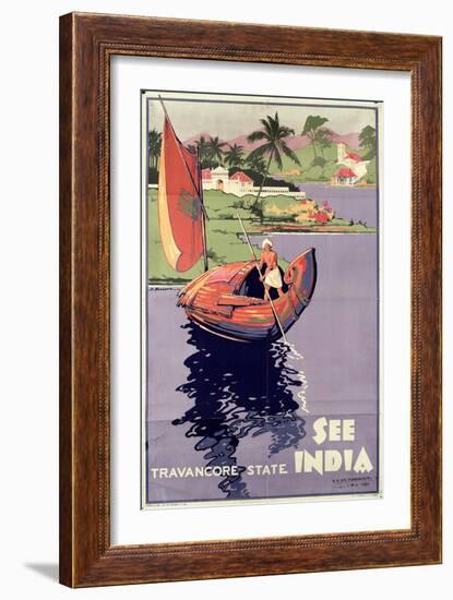 see India', 1938 (Colour Litho)-English-Framed Giclee Print