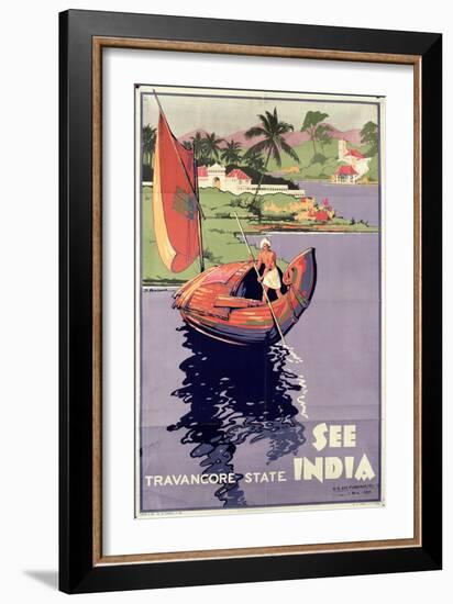 see India', 1938 (Colour Litho)-English-Framed Giclee Print