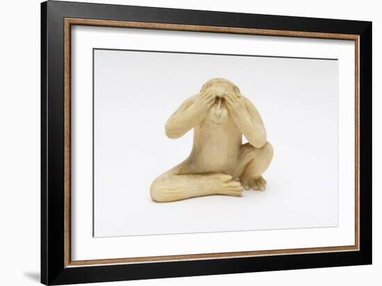 See No Evil, One of the Three Wise Monkeys-Japanese School-Framed Giclee Print