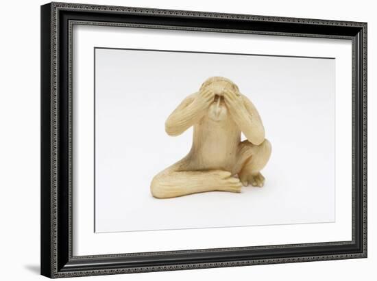 See No Evil, One of the Three Wise Monkeys-Japanese School-Framed Giclee Print