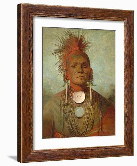 See-Non-Ty-A, an Iowa Medicine Man, 1844-45-George Catlin-Framed Giclee Print