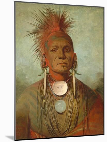 See-Non-Ty-A, an Iowa Medicine Man, 1844-45-George Catlin-Mounted Giclee Print