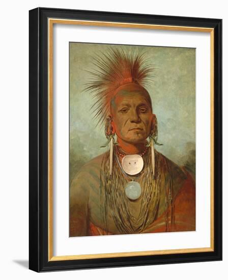 See-Non-Ty-A, an Iowa Medicine Man, 1844-45-George Catlin-Framed Giclee Print