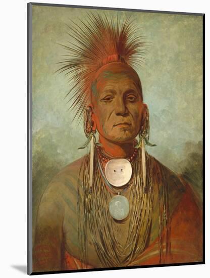 See-non-ty-a, an Iowya Medicine Man, by George Catlin, 1844-45, American painting,-George Catlin-Mounted Art Print